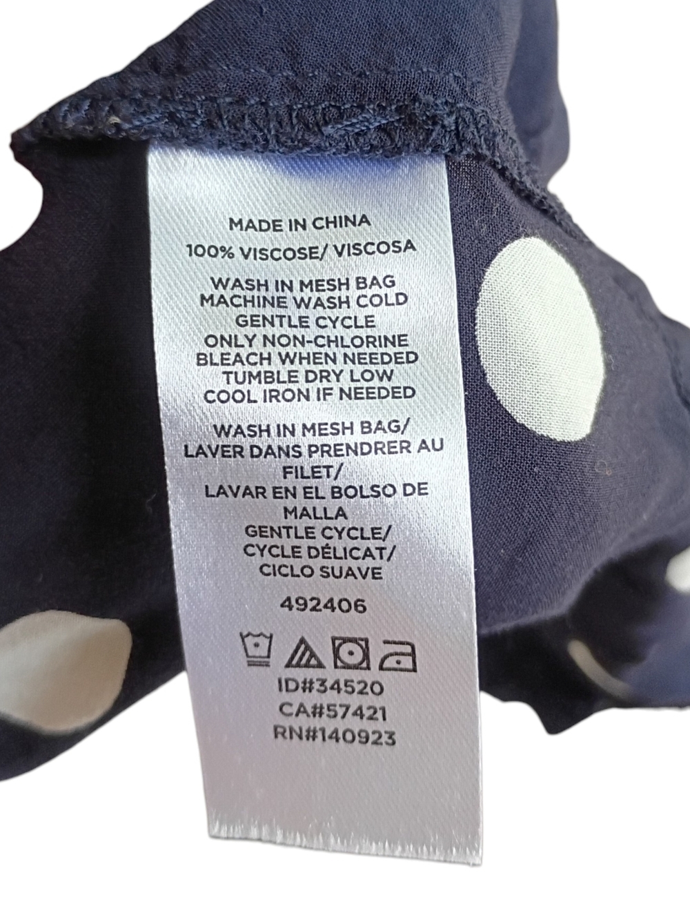 Loft Navy Blue And Polkadot Cover Up Size Small - Picture 4 of 4